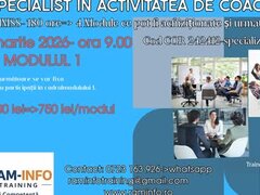 Curs Coach -specialist  in activitatea de coaching- autorizat  MMSS